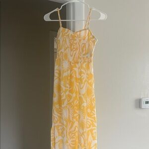 Billabong Yellow and White Sundress